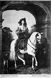 Sir E Landseer Prints: Equestrian Portrait by Millais and Landseer