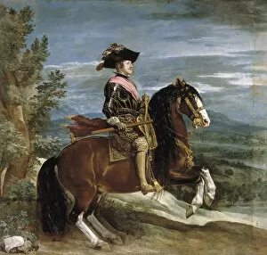 Philip Iv Gallery: Equestrian Portrait of Philip IV of Spain, 1630-1635. Artist: Velazquez, Diego (1599-1660)