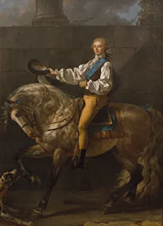 Potocki Prints: Equestrian portrait of Stanislaw Kostka Potocki (1755-1821)