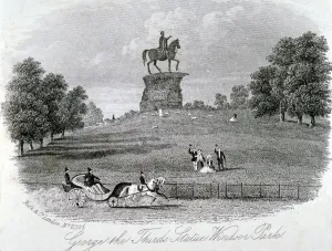 Hanoverian Prints: Equestrian statue of King George III, Snow Hill, Windsor Great Park, Berkshire, c1861