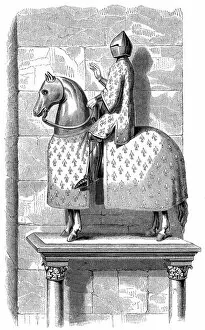 Philip Iv Gallery: Equestrian statue of King Philip le Bel, 1575 (1849)