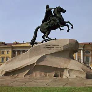 Senate Square Prints: Equestrian statue of Peter the Great, 18th century