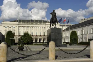 Equestrian statue of Prince Jozef Poniatowski (1763-1813), Presidential Palace, Warsaw, Poland, 2013. Creator: LTL