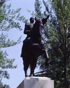 Images Dated 14th May 2007: Equestrian statue of Simon Bolivar The Liberator (1783-1830), military and hero