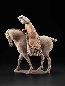 Statuette Prints: Equestrienne, Tang dynasty (A. D. 618-907), c. 725 / 750. Creator: Unknown