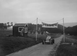 Finishing Prints: ERA of Raymond Mays at the finishing line of the Shelsley Walsh Hillclimb