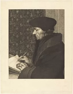 Holbein Hans The Younger Gallery: Erasmus, 1863. Creator: Felix Bracquemond