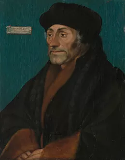 Fur Coat Gallery: Erasmus of Rotterdam, ca. 1532. Creator: Hans Holbein the Younger