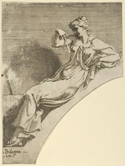 Consideration Prints: Erato, from the series Twelve Muses and Goddesses, ca. 1540-45. Creator: Leon Davent