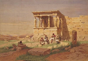 Acropolis Of Athens Collection: The Erechtheion. The Porch of the Caryatids, 1877. Artist: Werner