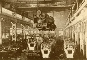 Golding Prints: In the Erecting Shop. c1930. Creator: William George Armstrong