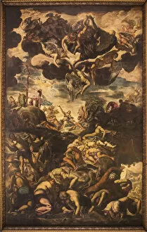 Brass Snake Gallery: The Erection of the Brazen Serpent, 1576. Creator: Tintoretto, Jacopo (1518-1594)