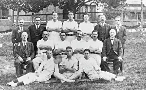 Cricket Prints: Eric Crew, middle back c1919. Creator: Murphy
