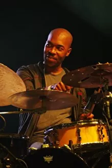 Drumkit Gallery: Eric Harland, Love Supreme Jazz Festival, Glynde Place, East Sussex, 2014. Artist: Brian O Connor