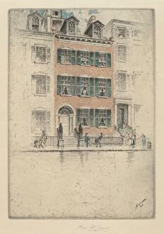 Captain John Ericsson Gallery: Ericssons House, Beach Street, 1908. Creator: Charles Frederick William Mielatz