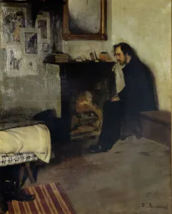 Rusiñol Prints: Erik Satie, boheme. Artist: Rusinol, Santiago (1861-1931)