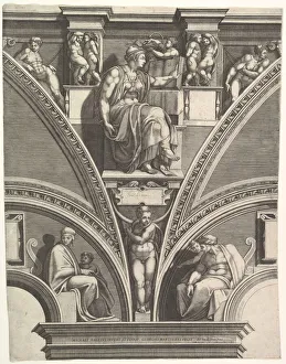 Simoni Prints: The Eritrean Sibyl; from the series of Prophets and Sibyls in the Sistine Chapel, 1570-75