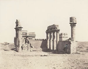 Teynard Gallery: Erment (Hermonthis), Vue Generale des Ruines -Temple et Mammisi, 1851-52