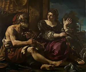 Images Dated 9th April 2021: Erminia and the Shepherd, 1619-20. Creator: Guercino