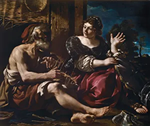 Erminia Prints: Erminia and the Shepherd, ca 1619. Creator: Guercino (1591-1666)