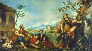 Erminia and the Shepherds, 1750 / 1755. Creators: Francesco Guardi, Antonio Guardi