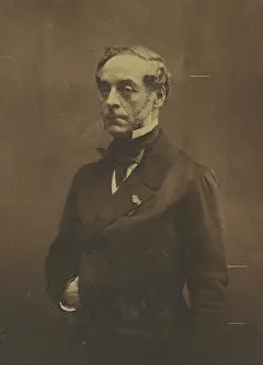 Overcoat Prints: Ernest Legouve, litterateur, 1855-1859. Creator: Nadar