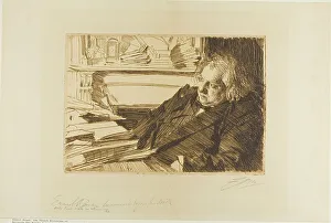 Zorn Anders Prints: Ernest Renan, 1892. Creator: Anders Leonard Zorn