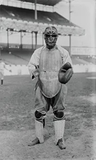 Sports Equipment Prints: Ernie Krueger, Cleveland AL, at Polo Grounds