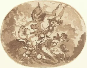 Eros Prints: Eros and Psyche, 1766. Creator: Jean Claude Richard Saint-Non
