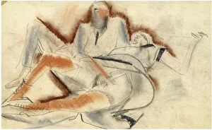 Erotic Drawing. Artist: Grigoriev, Boris Dmitryevich (1886-1939)
