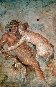 Erotic mural, Pompeii, Italy