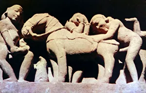Erotic Sculpture, Hindu Temple, Khajuraho, India, 950 - 1050