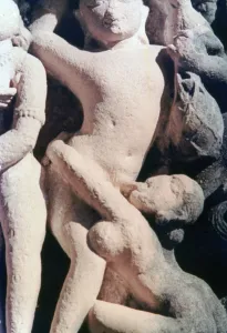 Eleventh Century Prints: Erotic Sculpture, Khajuraho, India. c950-1050. (20th century)