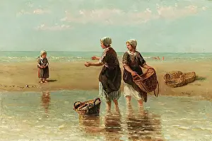 Baskets Prints: The Errand, 1871. Creator: Jozef Israels