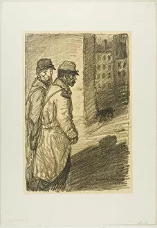 Shadow Collection: Errant dogs, 1915. Creator: Theophile Alexandre Steinlen