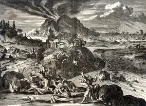Natural Disaster Gallery: Eruption of Shirane-san and earthquake at Edo (Tokyo), Japan, 1650