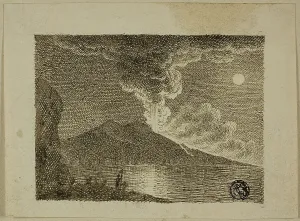 Erupting Prints: Eruption of Vesuvius, 1800/49. Creator: Robert Bradstreet