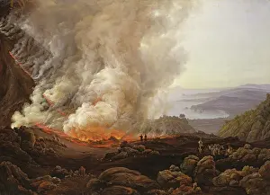 Volcanic Prints: The Eruption of Vesuvius in December 1820, 1826. Creator: Johan Christian Dahl