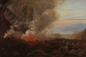 Erupting Prints: An Eruption of Vesuvius, probably between 1824 and 1826. Creator: Johan Christian Dahl