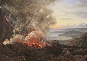 Erupting Prints: Eruption of the Volcano Vesuvius, 1821. Creator: Johan Christian Dahl