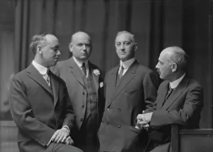 Esberg, Mr. Mr. Melton, and two unidentified men, portrait photograph, 1915 Jan. Creator: Arnold Genthe
