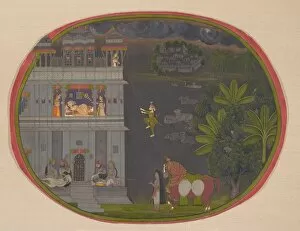 Ink And Gold On Paper Collection: Escapade at Night:, ca. 1800-10. Creator: Chokha