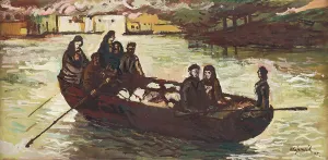 Displacement Prints: Escape from a Burning Village, 1945. Creator: Cyprian Majernik