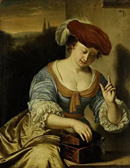 Mieris Frans Van Prints: Escaped Bird: Allegory of Chastity, 1676. Creator: Frans van Mieris I