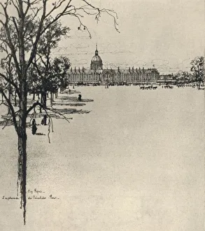 Les Invalides Prints: The Esplanade of Les Invalides, 1915. Artist: Eugene Bejot