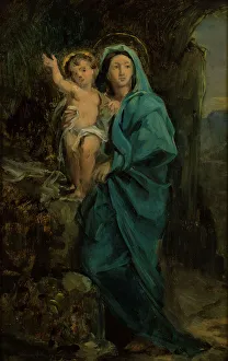 Esquisse pour la chapelle de Bois-Colombes : La Vierge et l'enfant Jésus, c.1876. Creator: Francisque Desportes