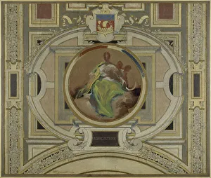 Galland Pierre Victor Prints: Esquisse pour la galerie des Métiers de l'Hôtel de Ville : Agriculture