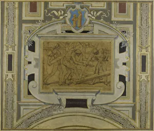 Woodwork Prints: Esquisse pour la galerie des métiers de l'Hôtel de Ville : Charpentiers