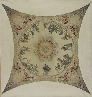 Esquisse pour la galerie Lobau de l'Hôtel de Ville de Paris : Scènes médiévales... 1890. Creator: Hector d Espouy