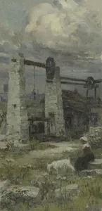Goatherd Prints: Esquisse pour la mairie de Bagneux : les anciennes carrières de Bagneux